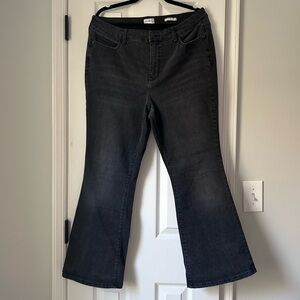 Wonderly High-rise Charcoal Flare Jeans